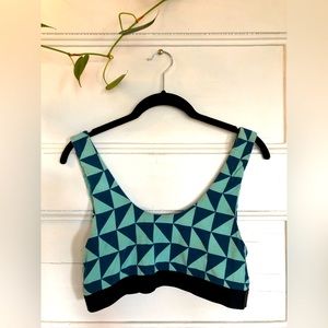 MEUNDIES Geometric Print U-Back Bralette (Blue)